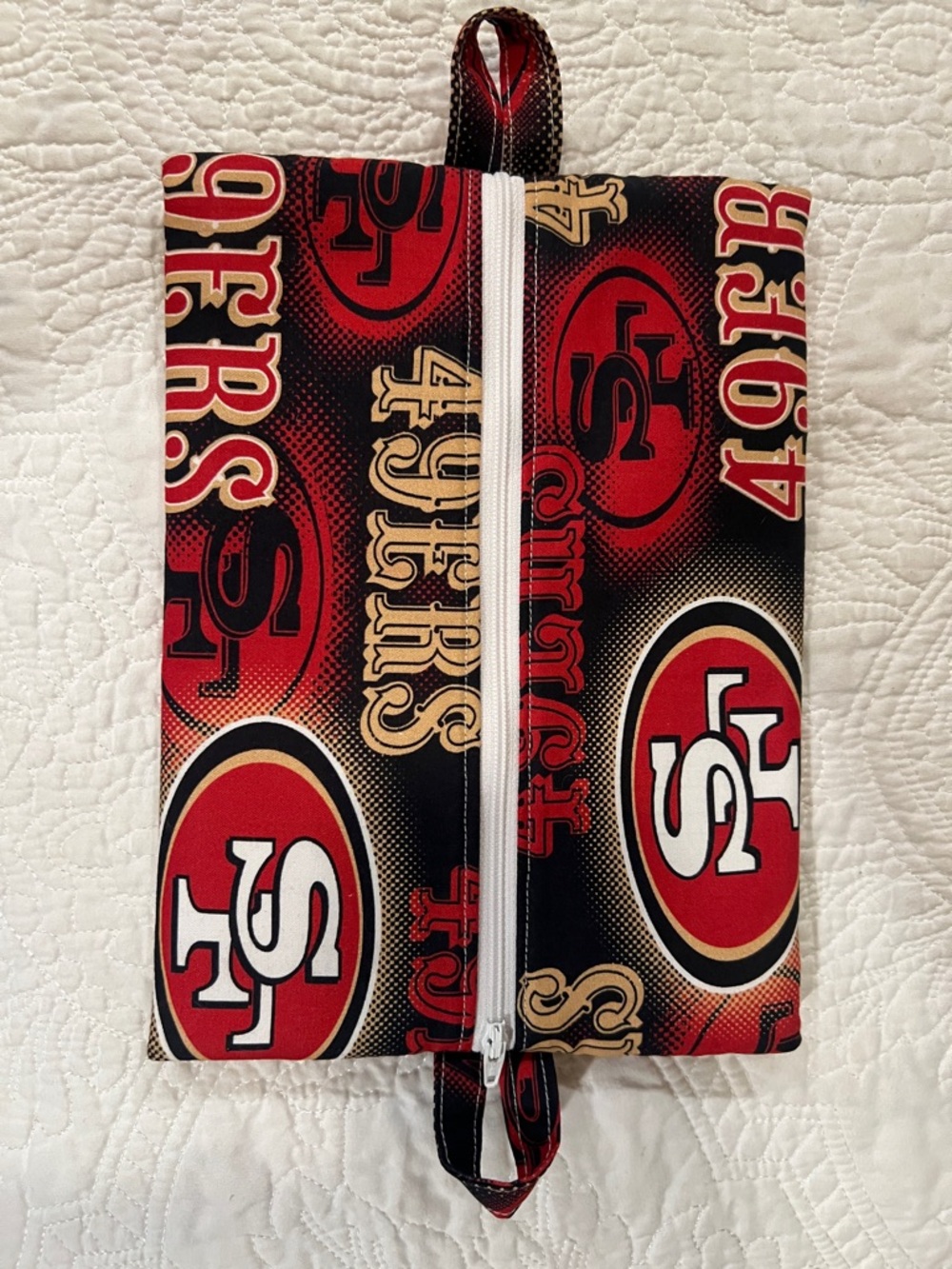 San Francisco 49ers Zip Pouch - Red, Black, Gold